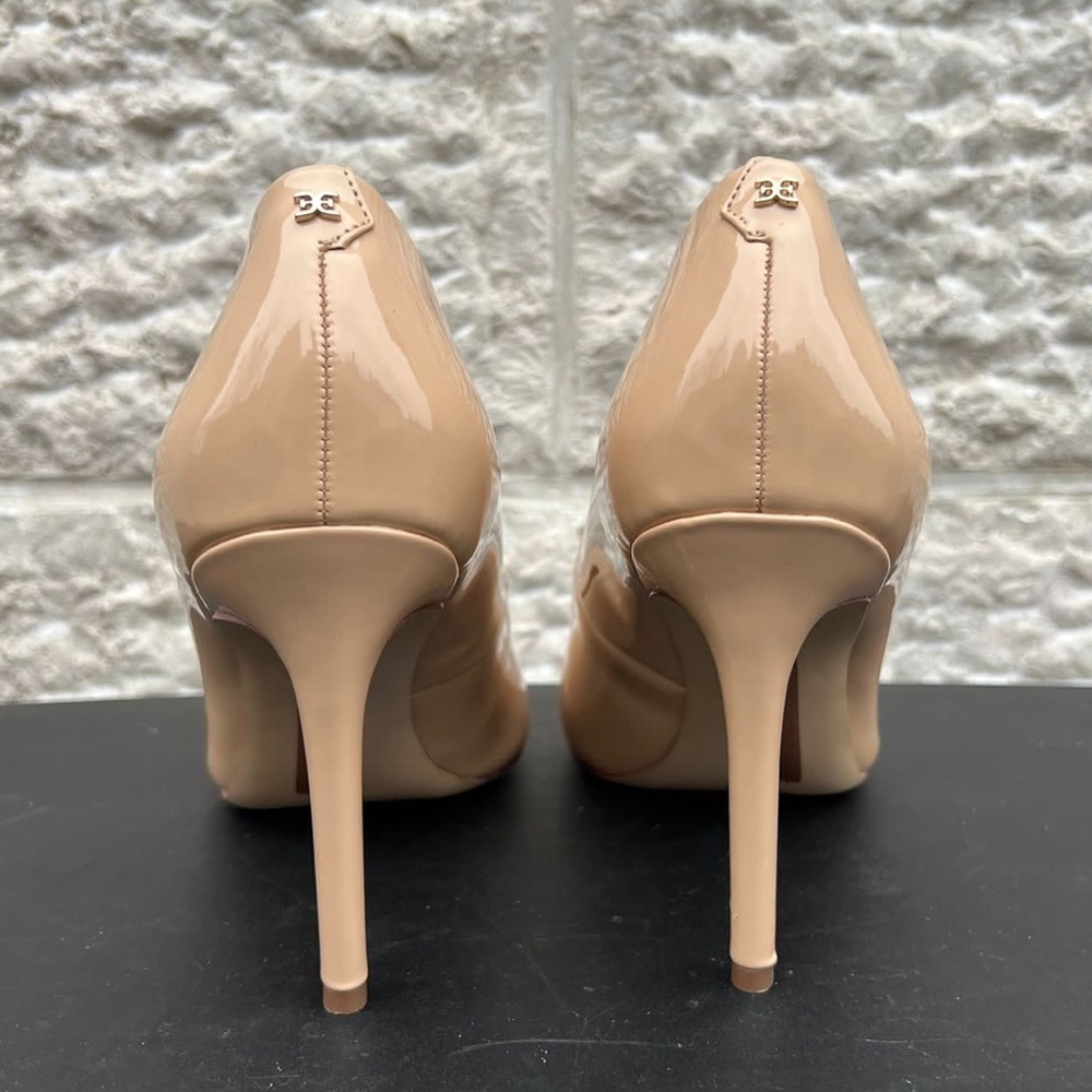 Sam Edelman Women’s Hazel Beige Blush Patent Leather Pump - Picture 7 of 8